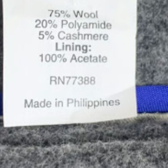 Jcrew grey double breasted wool cashmere blend spring peacoat size 6 - Picture 5 of 8